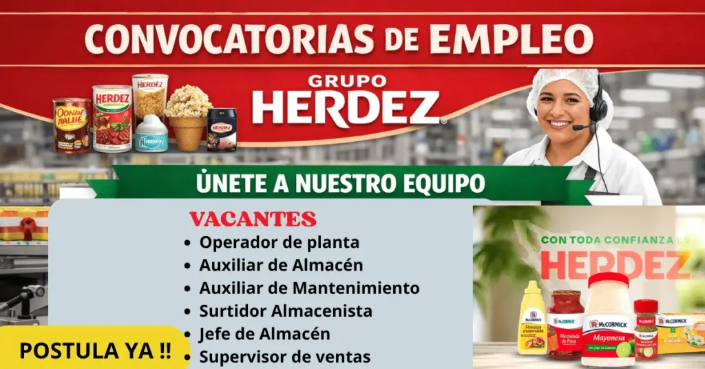 Vacantes Disponibles en Grupo Herdez 2026: